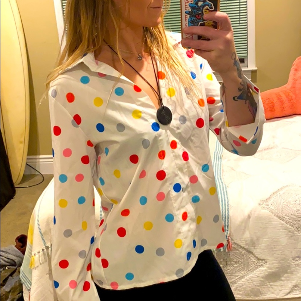 Cute as heck polka dot blouse!!
